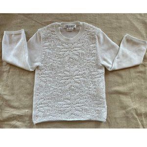 COMME des GARÇONS white eyelet sweater